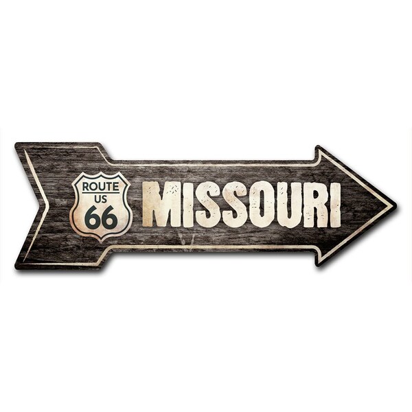 Signmission Missouri 66 2 Arrow Decal Funny Home Decor 30in Wide D-A-10-999740 - main